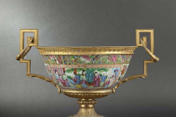 Coupe porcelaine Canton  Epoque Napoléon III