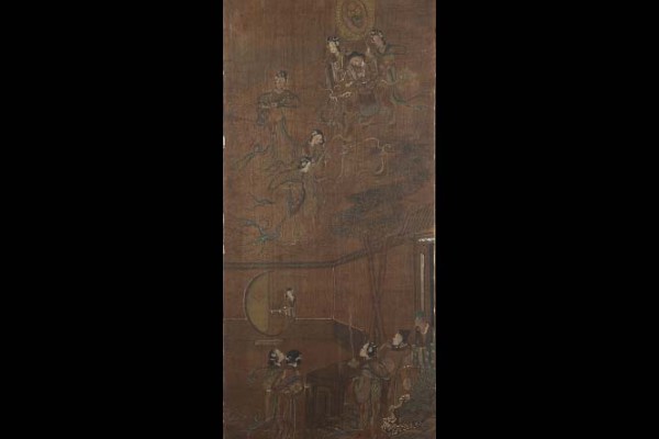 Peinture sur tissu    Cérémonie du Thé  Chine  Dynastie Qing