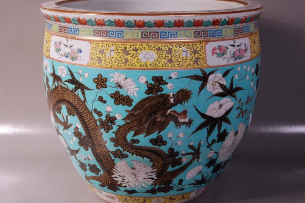 Vasque porcelaine  Dynastie Qing
