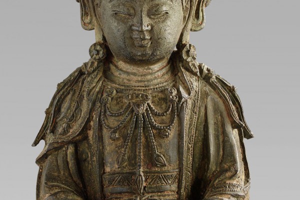 Bronze laqué or Chine XVII° siècle Dynastie Ming
